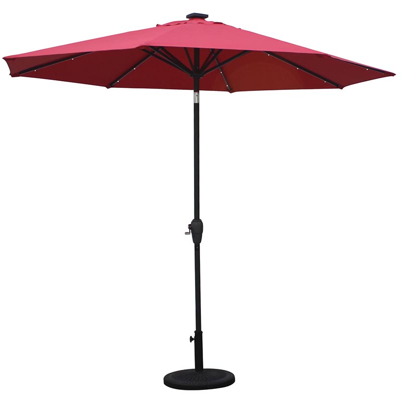 MYA-008-F Solar Straight Hand Rod USB Particle Light Umbrella